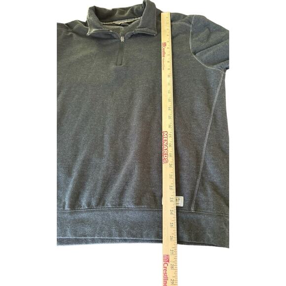 Eddie Bauer Pullover Men's Medium Long Sleeve Sweater Casual 1/4 Zip Gray Winter - Picture 5 of 6